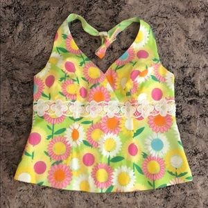 Lilly Pulitzer halter top vintage white tag